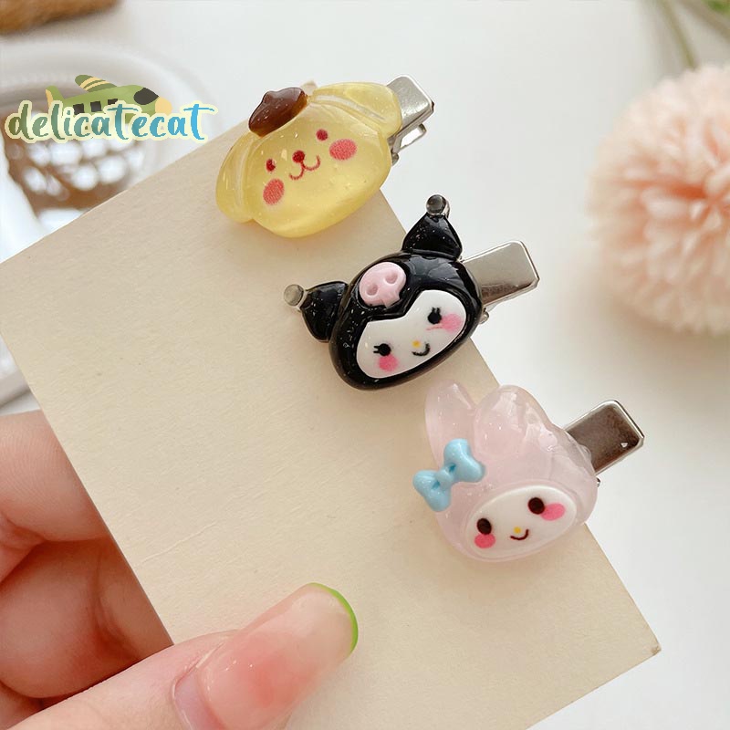 SANRIO Bộ 1 / 5 Kẹp Tóc mini Hoạt Hình Dễ Thương Cho Nữ