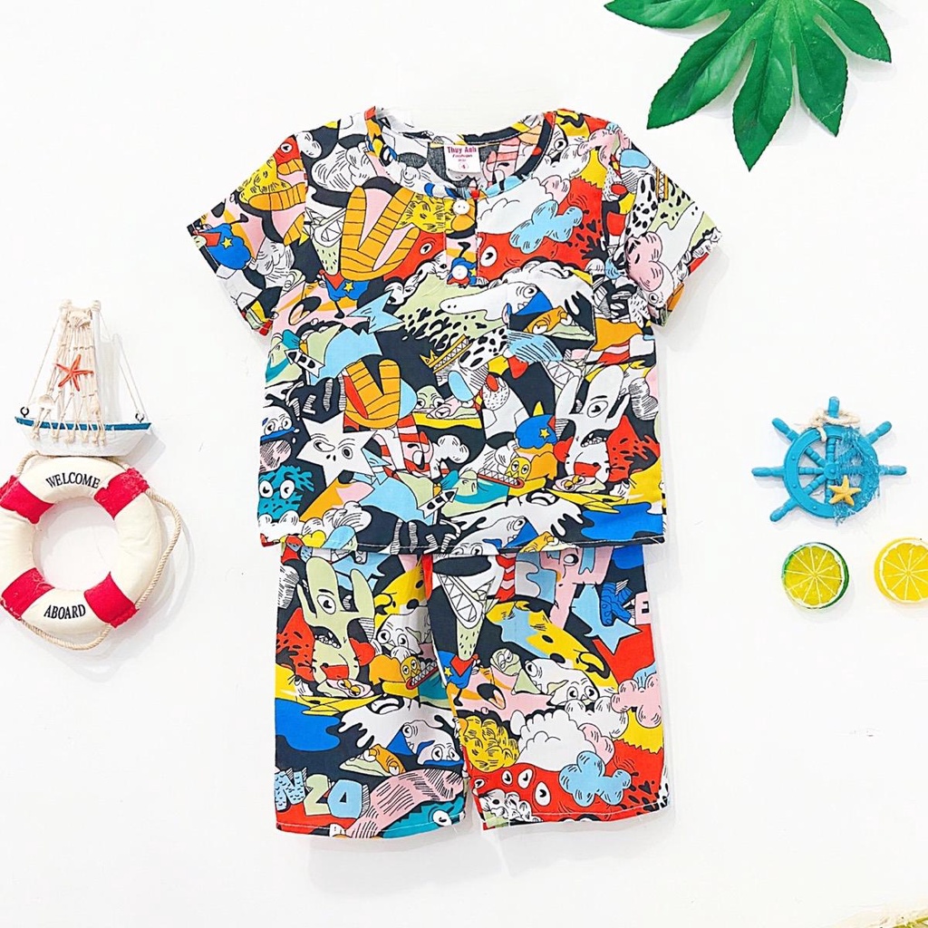 TOLEXINH  bộ tay ngắn quần dài bé trai vải loại 1