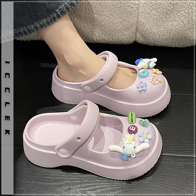 ICCLEK  dép sandal nữ dép đi biển dép đế cao Thoải Mái Xinh Xắn   Thời trang Beautiful Thời trang Comfortable FDL23902B7 37Z230910
