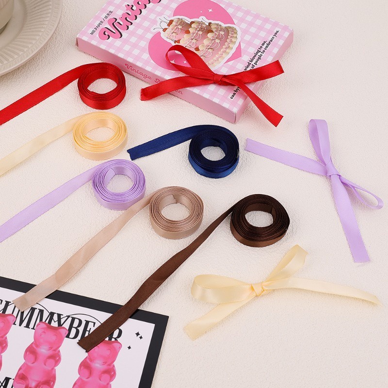 Cuộn 2m Dây Buộc Tóc Thắt Nơ Ruy Băng Xinh Xắn Cho Nữ