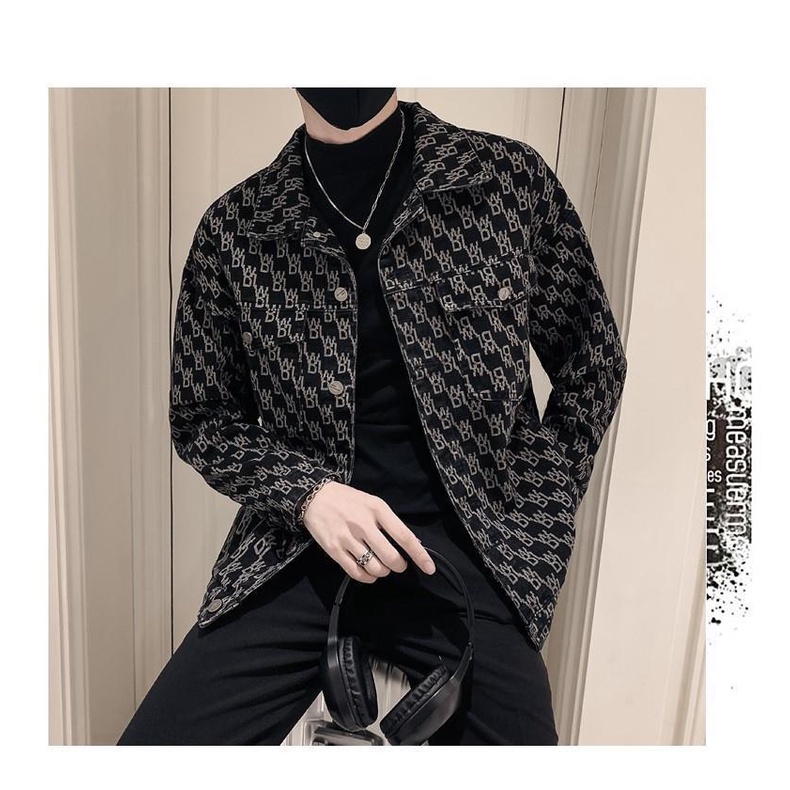 Mới Áo Khoác Nam Dài Tay Cổ Bẻ Thời Trang Hàn