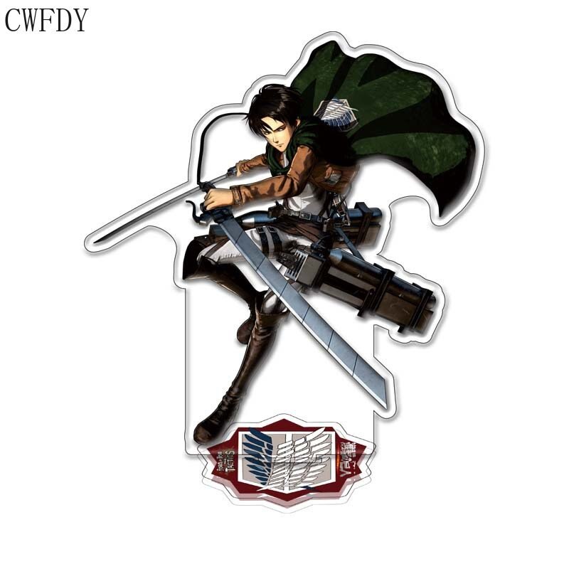 Mô hình Standee Anime Attack on Titan Acrylic Stand Eren Yerger Reiner Braun Figurines decor góc học tập để bàn 15cm