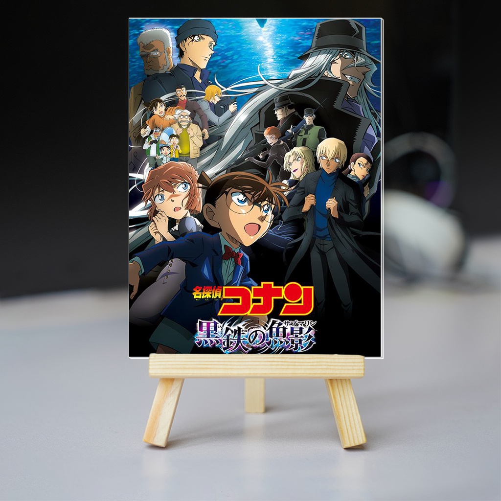 Tranh kính Thám Tử Lừng Danh Conan: Tàu Ngầm Sắt Màu Đen 2023 cute dễ thương trang trí góc học tập bàn làm việc