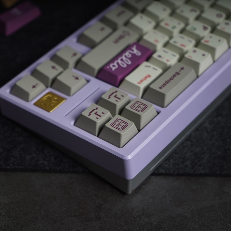 Bàn Phím 147 Phím Màu Tím Hy Lạp Phong Cách retro Dành Cho Game Thủ