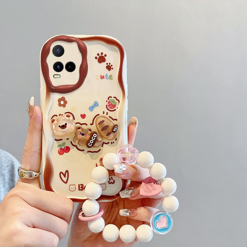 Ốp lưng vivo y33s vivo y21 vivo y21t Case vivo y33t vivo y21s vivo t1x Ốp Điện Thoại Mềm Họa Tiết Búp Bê Ba Chiều Cho vivo y33s y21 y21t y33t y21s t1x
