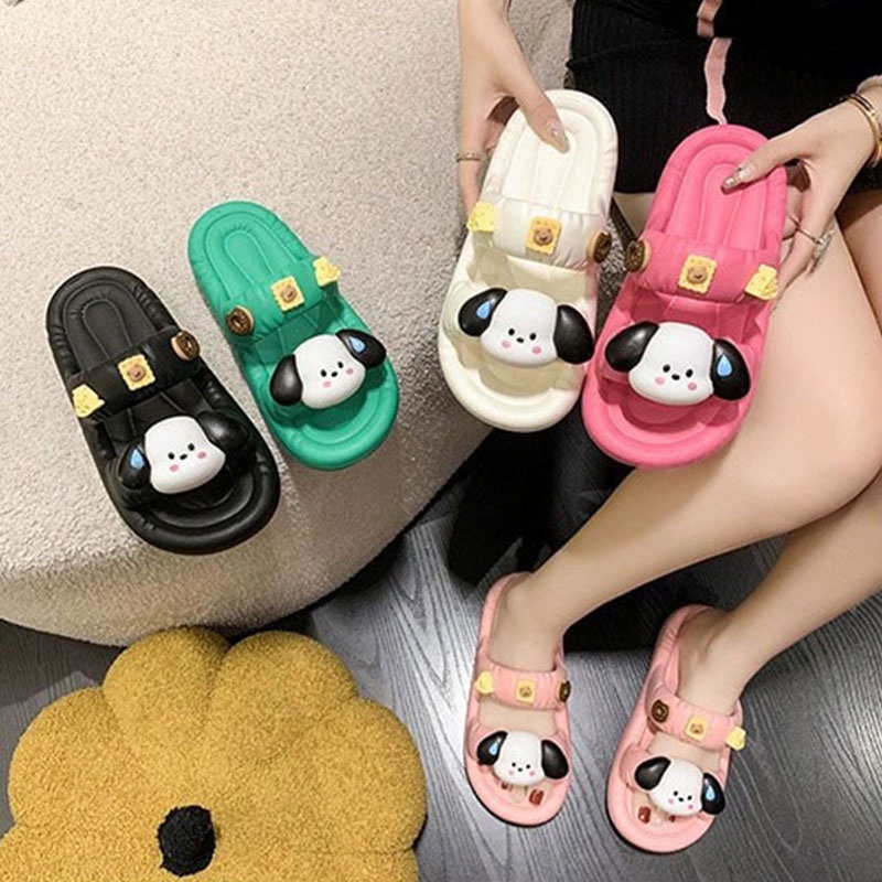 Dép Đế Dày Chống Trượt Thoải Mái Họa Tiết Hoạt Hình Cho Nữ