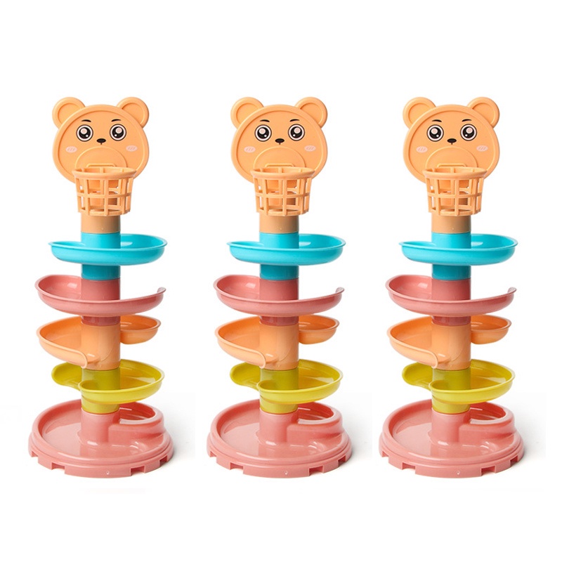 Đồ Chơi Tháp Lăn Bóng 5 Lớp Cảm Biến Theo Phương Pháp montessori Giáo Dục Cho Bé