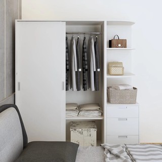 [Có bảo hành] Tủ Áo Cửa Lùa Gỗ MDF Lắp Ráp Tận Nhà Yapi-215