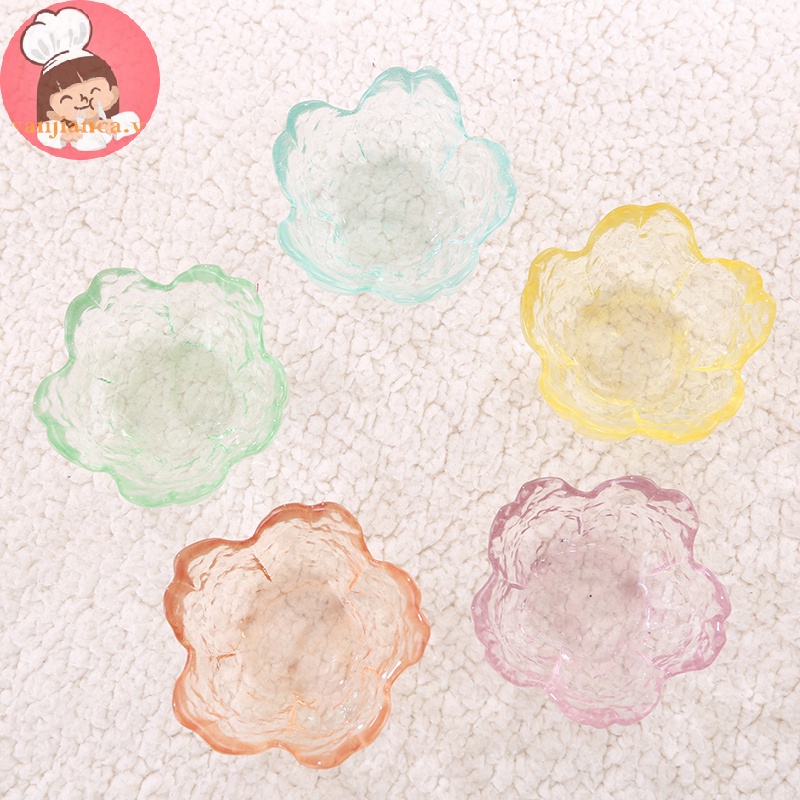 Đĩa Thủy Tinh Nhỏ Đựng Nước Sốt / Kem / Hoa Anh Đào Nhật Bản