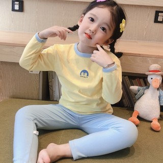 Bộ Đồ Ngủ Tay Dài Chất Nhung Thời Trang Xuân Thu Xinh Xắn Cho Bé Gái