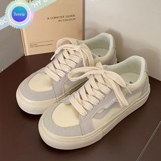 Bonnie Cathy Giày Thể Thao Vải canvas Đế Mềm Nhẹ Thoáng Khí Buộc Dây Kiểu retro Hồng Kông