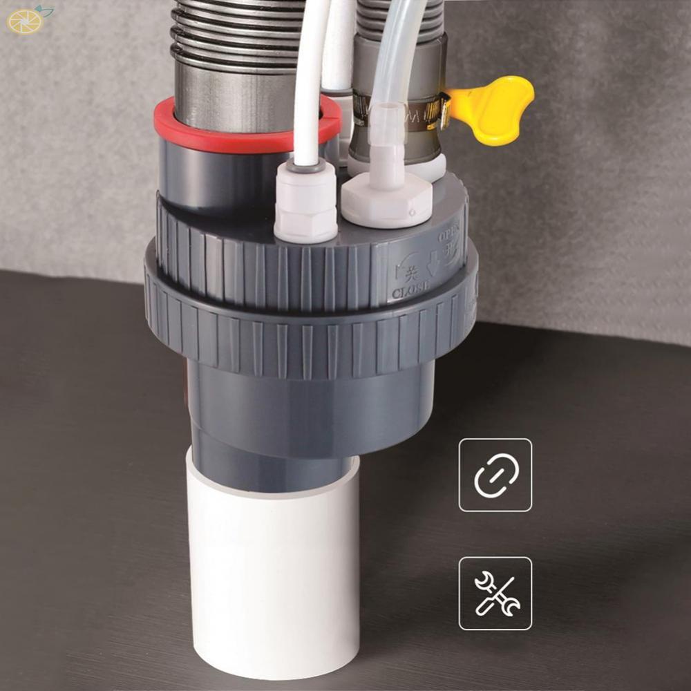 【VARSTR】Convenient Kitchen Water Drainer Tee with Front Filter Ideal for Washing Machine