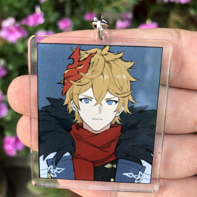 Móc khoá Genshin Impact Fatui Pierro Colombina Scaramouche Tartaglia Anime Manga Phụ Kiện Trang Trí Túi xách Balo