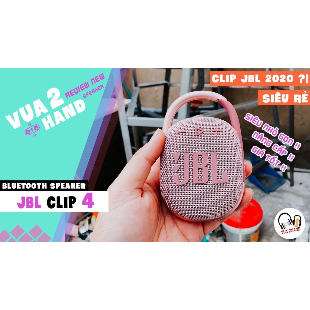 Loa Bluetooth JBL Clip 4, Bass Mạnh Ngoài Trời Chống Nước IP67 Trang Bị Móc Treo Thời Lượng Pin Lên Đến 5 Giờ.