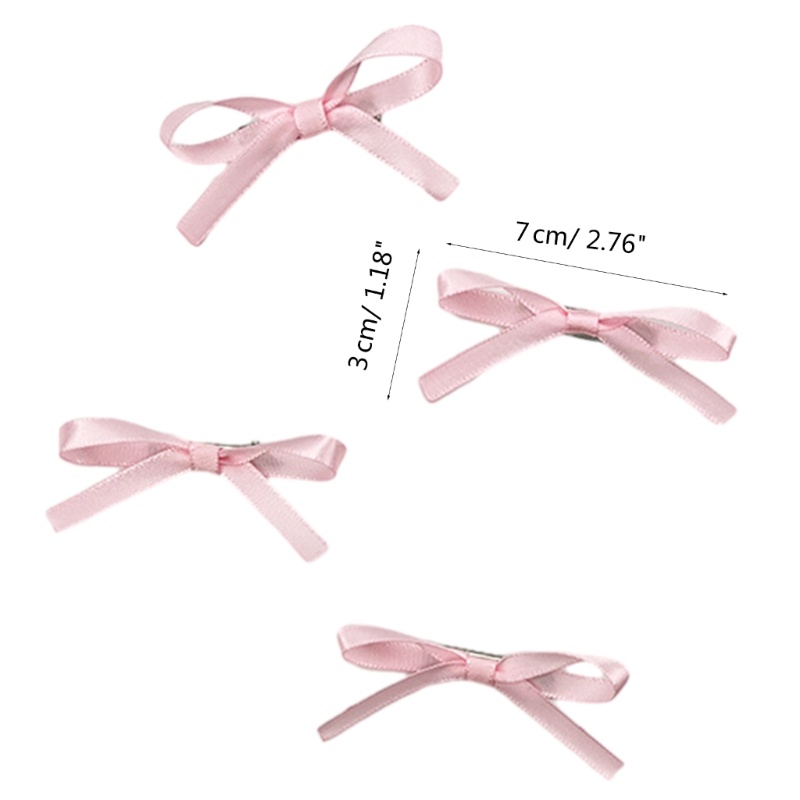 Bộ 4 Kẹp Tóc Hình Nơ Ruy Băng mini Dễ Thương