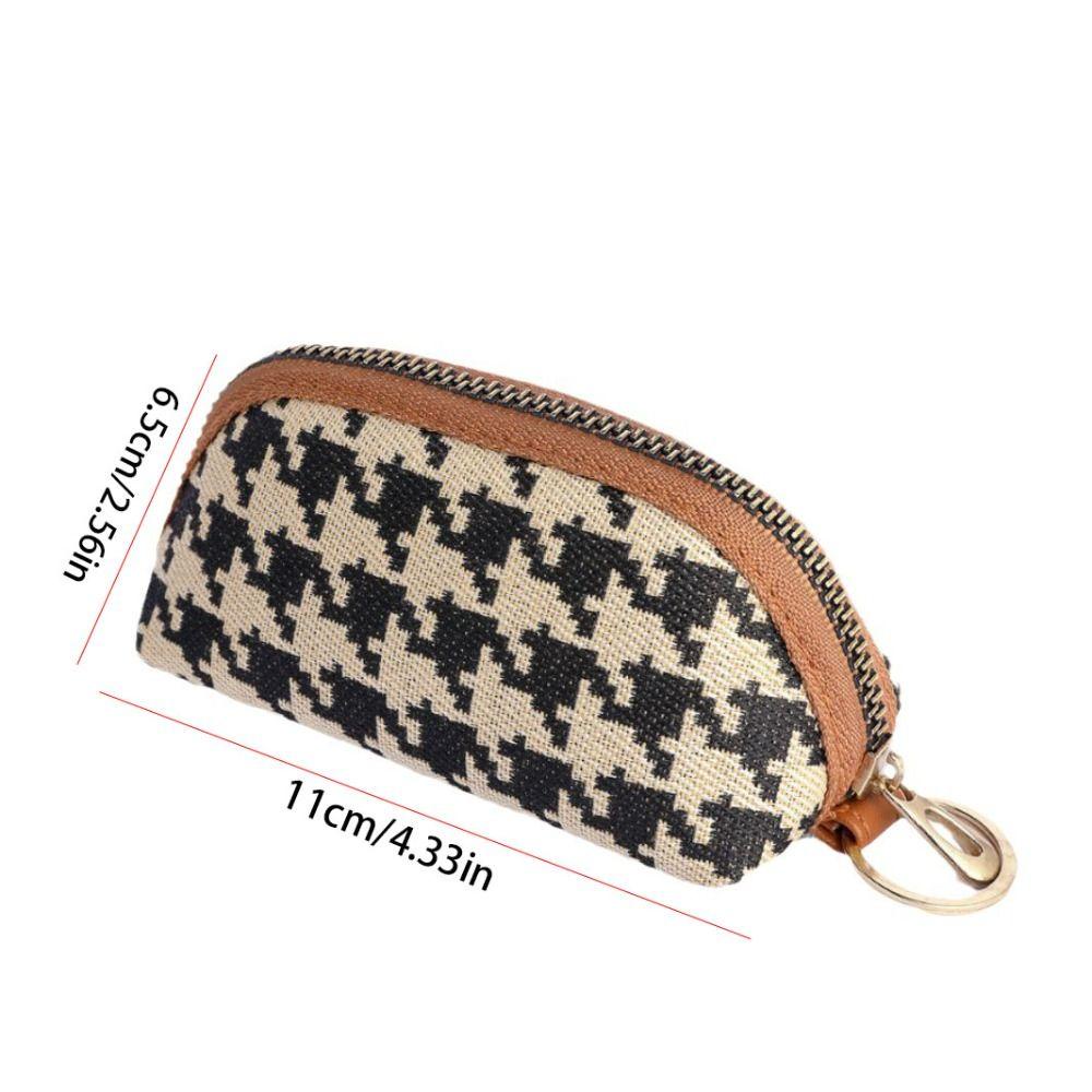 Willis Ví Dài Da pu Siêu Mỏng Đựng Chìa Khóa Xe Hơi Dạng Vuông Có Khóa Kéo Thời Trang