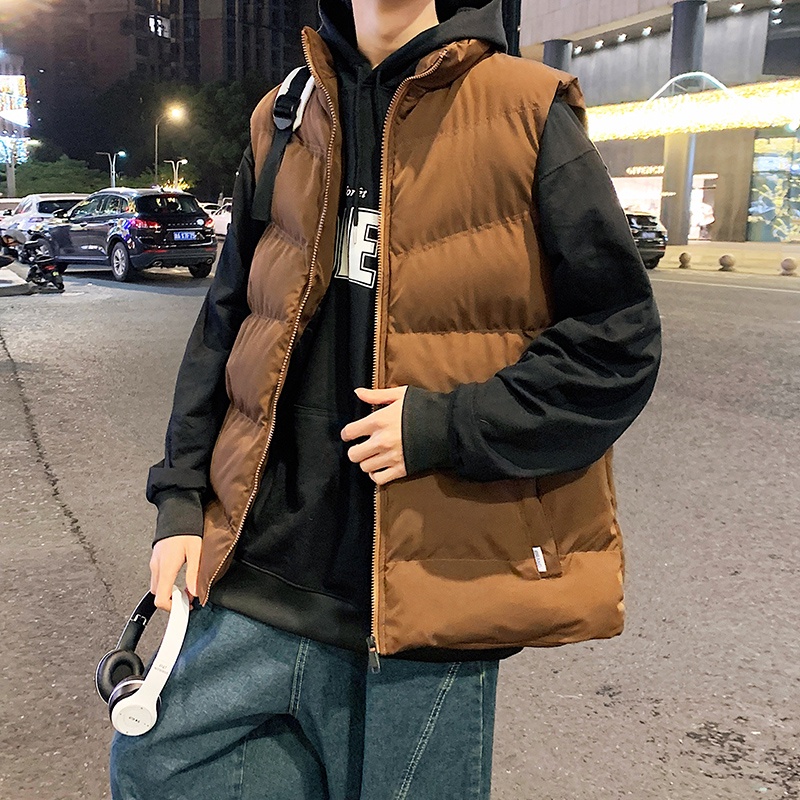 Áo Khoác Phao Sát Nách Chất Liệu Dày Dặn Giữ Ấm Thời Trang Thu Đông Cho Nam size m-5xl Lưng