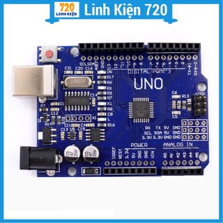 Kit Arduino Uno R3 chíp CH340G dán