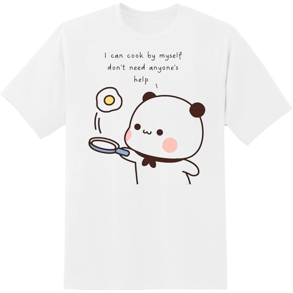 Áo Thun cotton In Hình Gấu Trúc Dễ Thương Cho Cặp Đôi