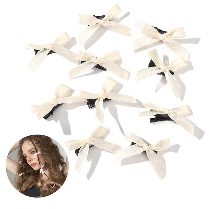 Bộ 10 Kẹp Tóc Nơ Ruy Băng y2k Phong Cách gothic Ngọt Ngào Cho Nữ