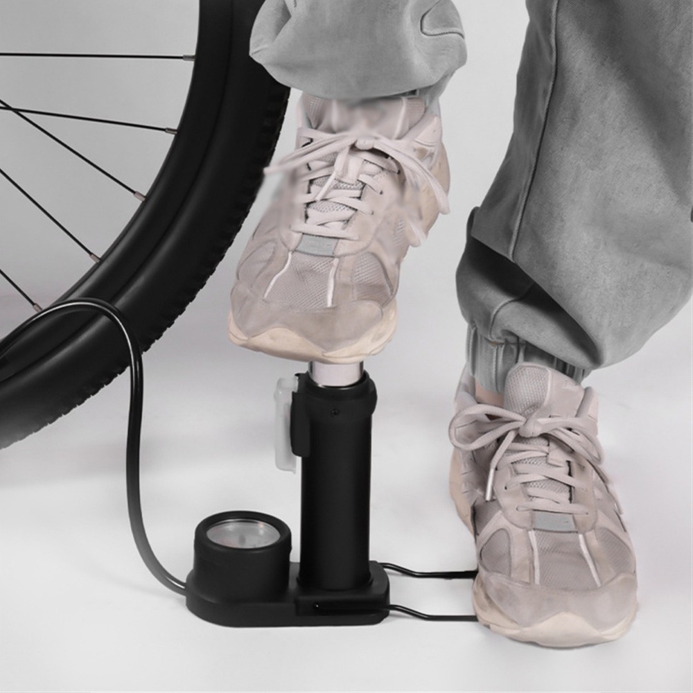 Bước lên máy bơm cao áp Mini Xe đạp di động Xe đạp điện Máy bơm hơi xe máy Máy bơm chân mới đa chức năng