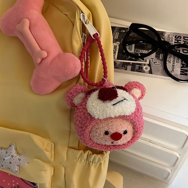 Loopy Đồ Chơi Thú Nhồi Bông Màu Hồng Dễ Thương  Móc Khóa Thủ Công diy
