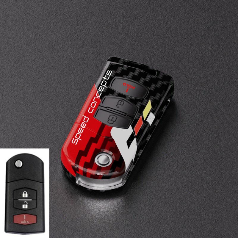 Thời Trang Vỏ Chìa Khóa Xe Hơi 4 Nút Bấm Màu Sắc Dành Cho mazda 3 5 6 series m6 rx8 mx5 2 3