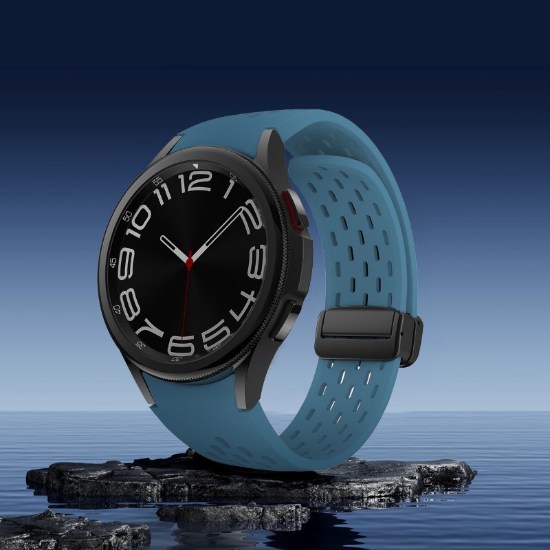 Silicone Dây Đeo Silicon Từ Tính Cho Đồng Hồ Thông Minh samsung galaxy watch 6 / 4 classic 47mm 46mm watch5 pro 6 / 4 40mm44mm