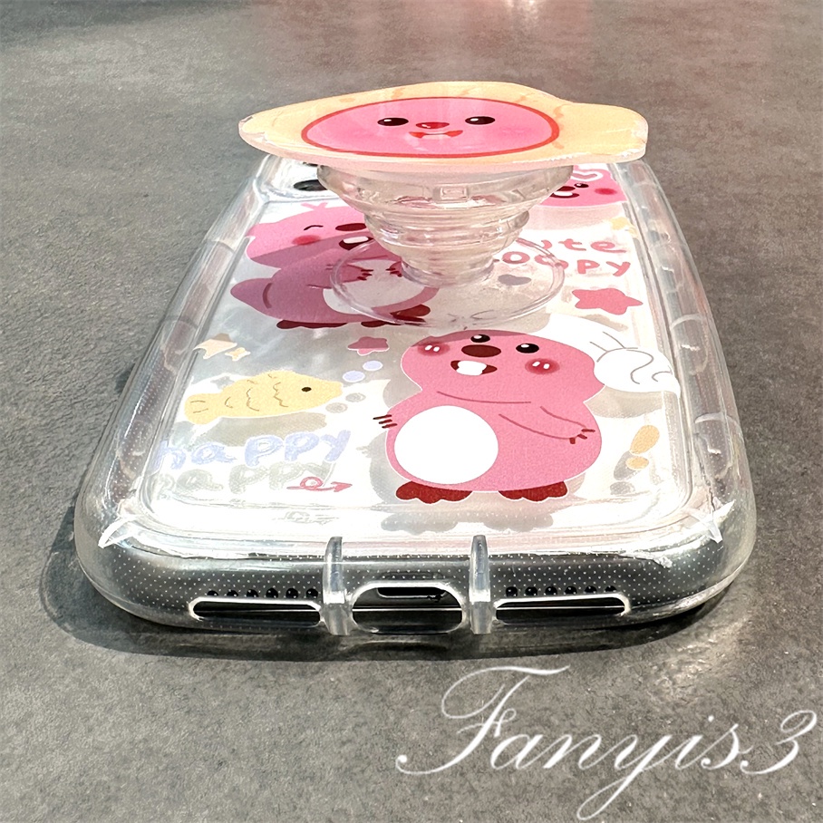Ốp Điện Thoại Dẻo Họa Tiết Hoạt Hình Dễ Thương Kèm Giá Đỡ Cho iphone 15 14 13 12 11 pro max x xr xs max 8 7 plus se 2020