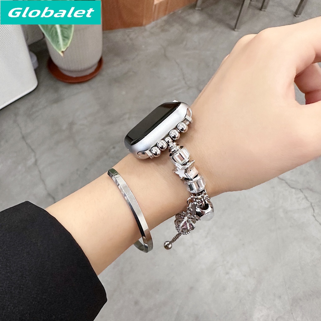 Đồng hồ đeo tay nữ Dây kim loại dễ thương tinh tế Mùa hè dây đeo mỏng dễ thương dành cho Apple Watch