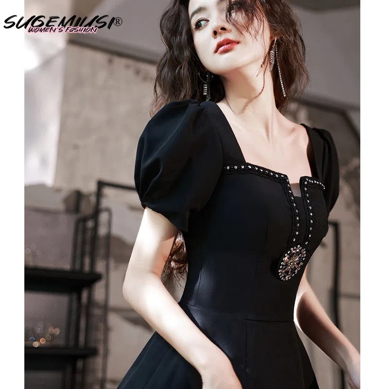 Đầm Dự Tiệc Màu Đen Sang Trọng - Sugemiusi Studio mang đến phong cách Hepburn cao cấp cho phụ nữ
