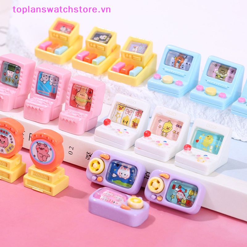 Toplanswatchstore Đồ Chơi Mô Hình Máy Chơi game mini Hình Động Vật Dễ Thương Nhiều Màu Trang Trí Tiểu Cảnh Nhà Búp Bê vn