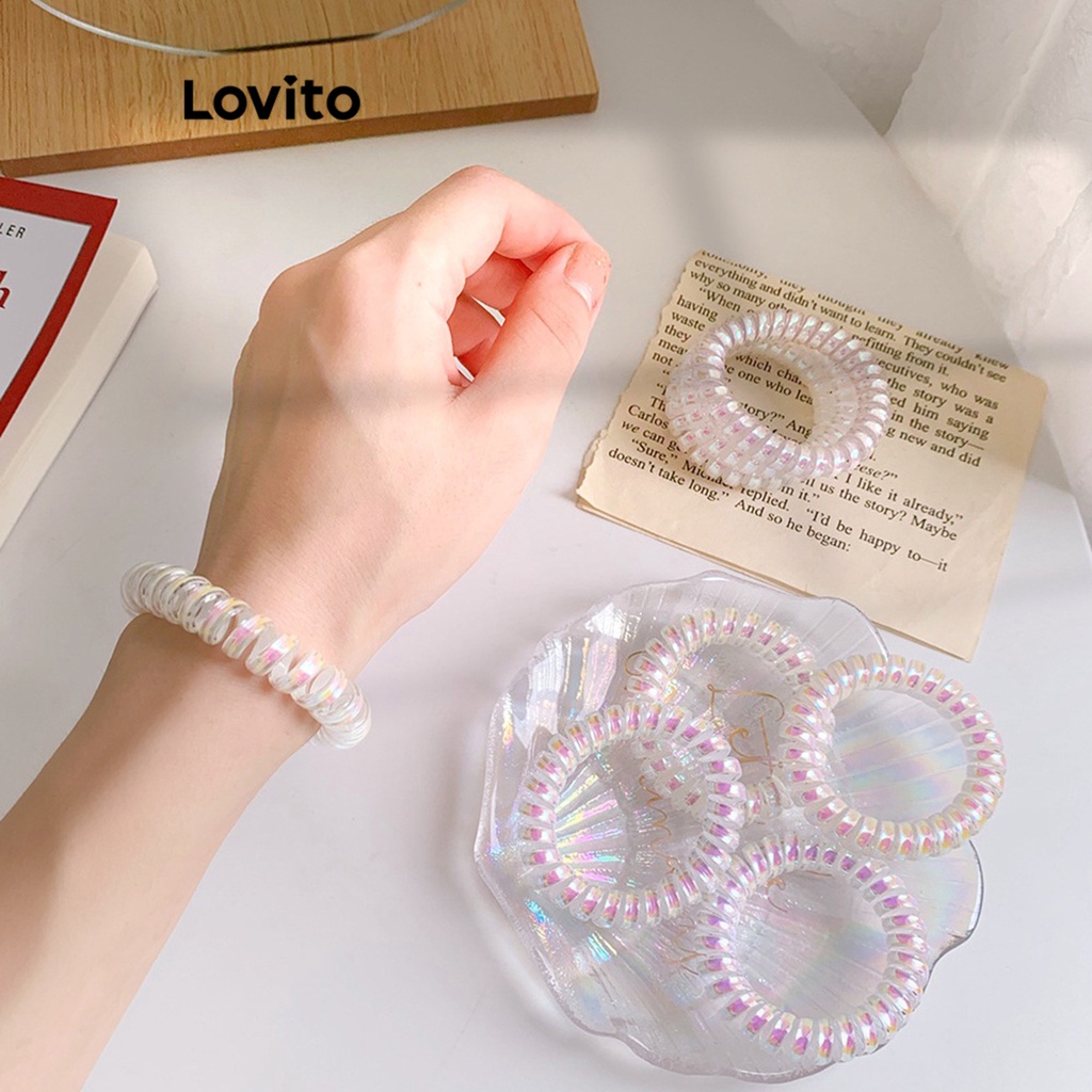 Lovito Dây buộc tóc cơ bản đơn giản thông thường cho nữ LNA28034