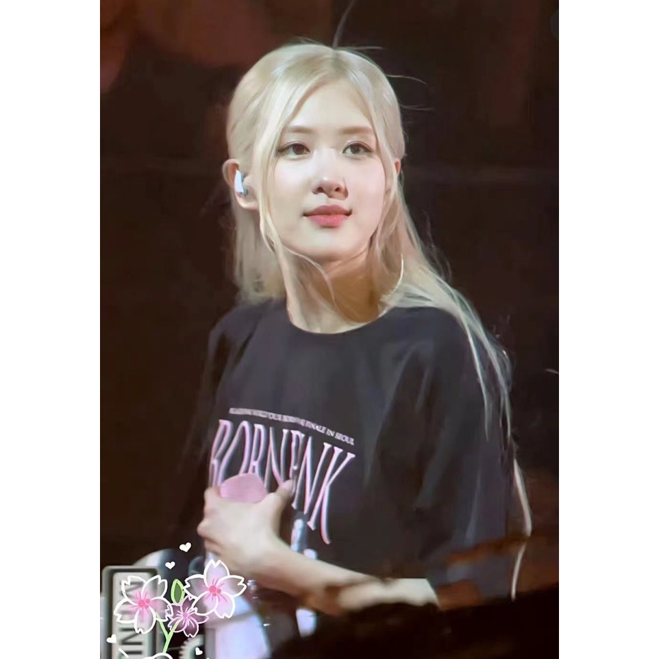 Áo Croptop cotton Tay Ngắn Dáng Rộng In Hình jennie rose jisoo lisa Nhóm blackpink 2023 Thời Trang Hàn Quốc Cho Nữ