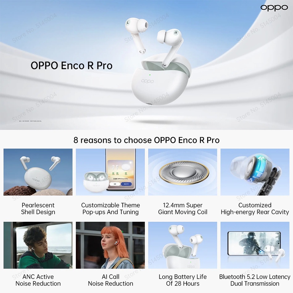 OPPO Enco R Pro Wireless noise reduction sports game headphones