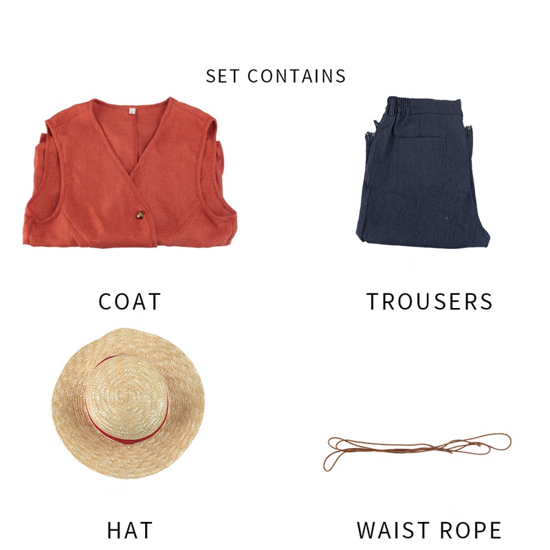Trang Phục cosplay Nhân Vật luffy Trong Phim Hoạt Hình one piece