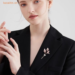 Trâm cài áo hình hoa đính đá pha lê sang trọng vn