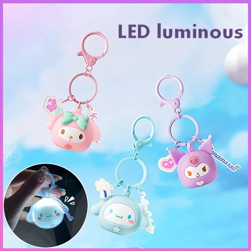 Dễ Thương Móc Khóa Hình kuromi sanrio light 20 light Bằng Silicon