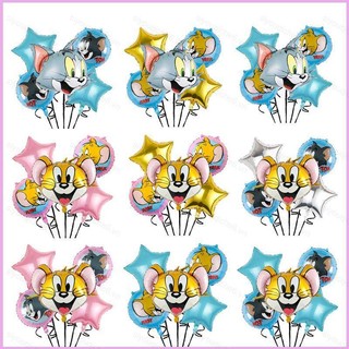 Set 5 Bong Bóng tom Và jerry Trang Trí Tiệc Sinh Nhật