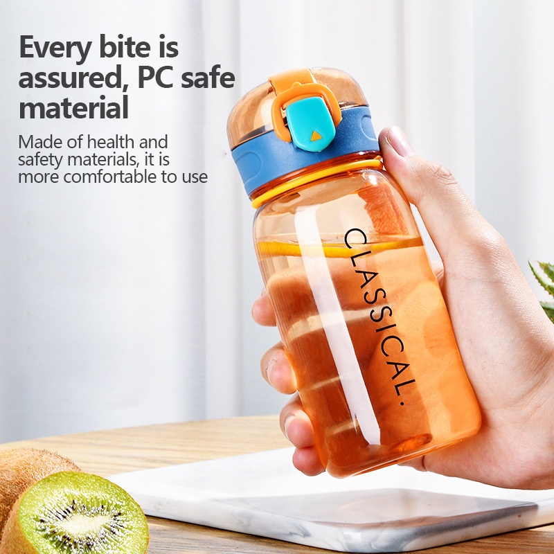 400ml/500ml Bình đựng nước trong suốt cốc nước sinh viên nam và nữ bình thường