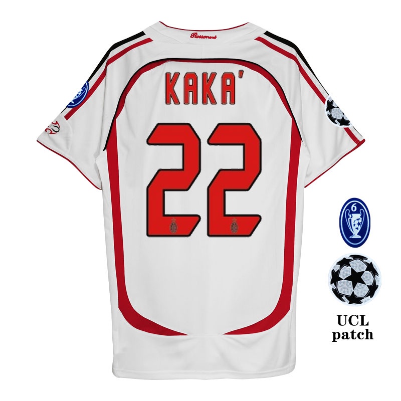Áo Bóng Đá Màu Trắng Phong Cách retro ac milan 2006-2007 Size s-Xl