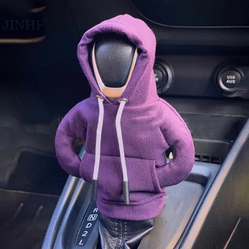 Bọc đầu cần số xe hơi JINHF thiết kế áo hoodie vui nhộn