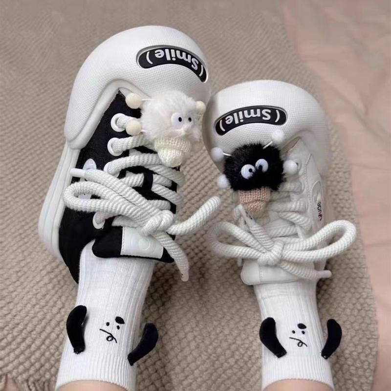 Giày Thể Thao Nữ Dây Thừng Tặng Sticker Bồ Hóng CHIBI Siêu Xinh Mới