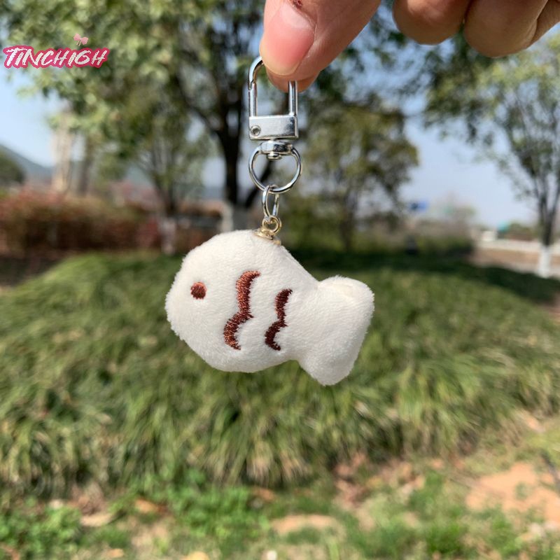 Móc Khóa Đồ Chơi Hình Mèo Và Cá Nhồi Bông Đáng Yêu Sáng Tạo Dành Cho Cặp Đôi Đi Học