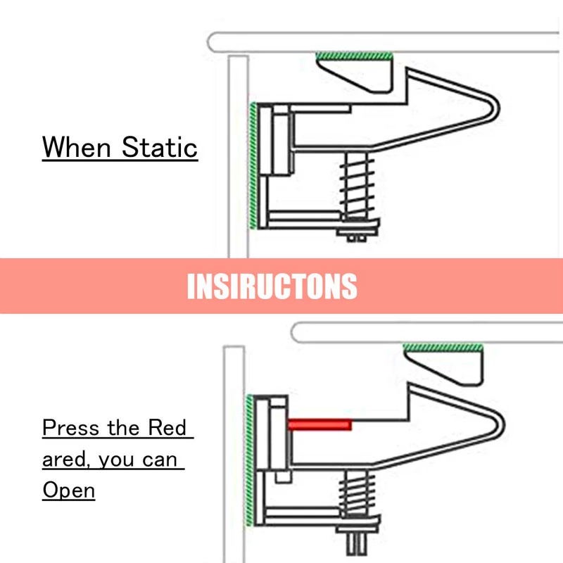 Khóa Tủ Vô Hình Không Cần Khoan Bảo Vệ An Toàn Cho Bé