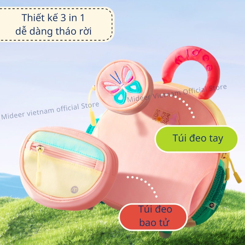 Balo mầm non siêu nhẹ cho bé mideer Outing Kids Backpack