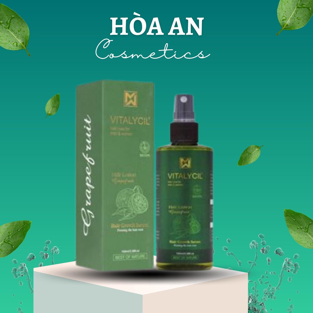 Xịt bưởi hỗ trợ chống rụng, kích mọc tóc Vitalycil Hair Lotion Grapefruit 100ML chính hãng