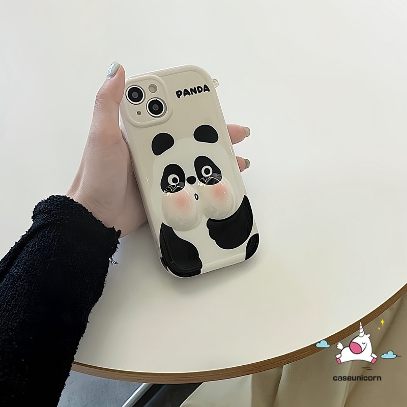 Ốp Điện Thoại Mềm Hình Gấu Trúc 3d Cho iphone 11 15 13 12 14 pro max 7plus 7 8 6s 6 15 plus xr x xs max se 2020