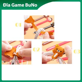 Dây quấn buộc tai nghe, cáp sạc hình thú cute - đĩa game buno