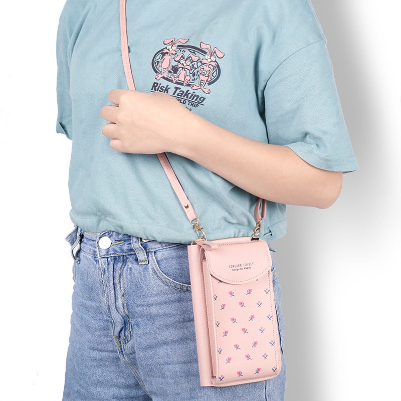 Túi Đeo Chéo Hình Vuông Cỡ Lớn Màu Trơn Đa Năng Thời Trang Cho Nữ mobile